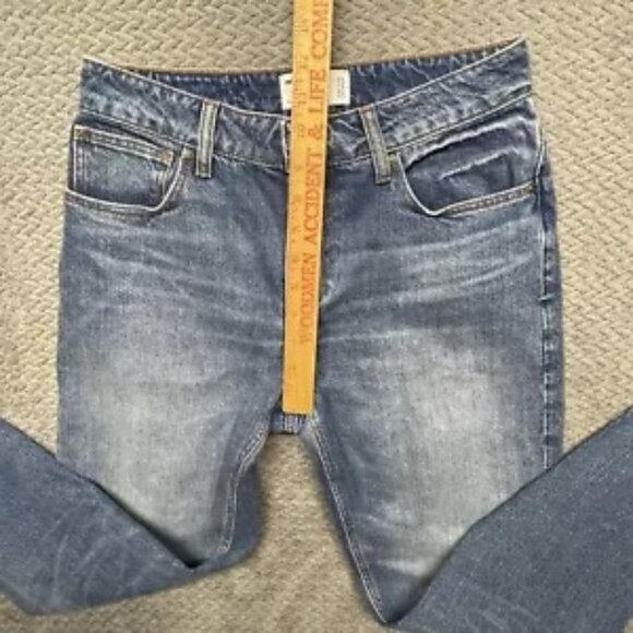 ASOS DESIGN Jeans Womens 28x30 Blue High Rise Farleigh Slim Straight‎ Mom NEW - Picture 3 of 10